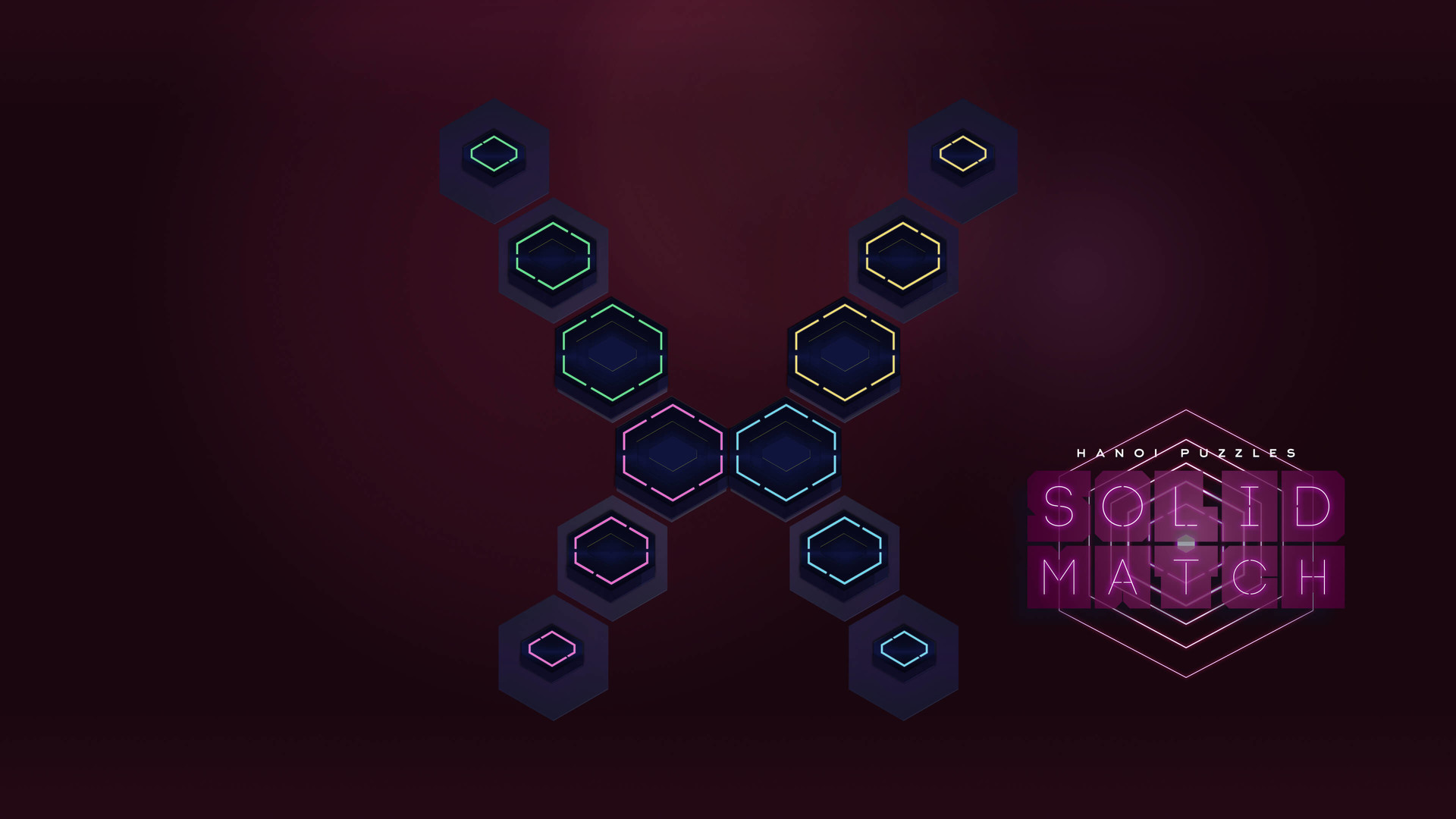 Hanoi Puzzles: Solid Match - Wallpapers Featured Screenshot #1