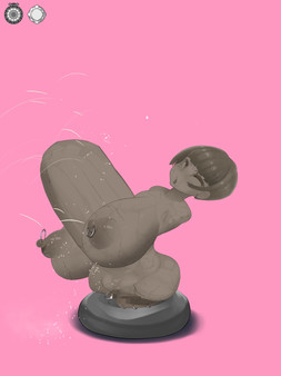 Screenshot z ネジ込みシミュレーターVol1 -おかっぱ巨乳ちゃんを簡単マウス操作で極太ディルドーにずぽずぽさせる疑似オナホアプリ-【拡張・オナホ化・石化・時間停止】