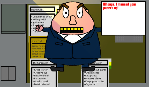 Screenshot z Superhero Recruitment Simulator