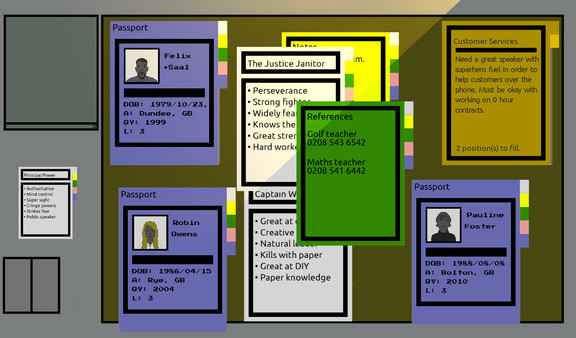 Screenshot z Superhero Recruitment Simulator