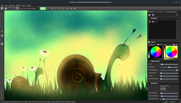 Screenshot z Arttista Screenshot z Arttista