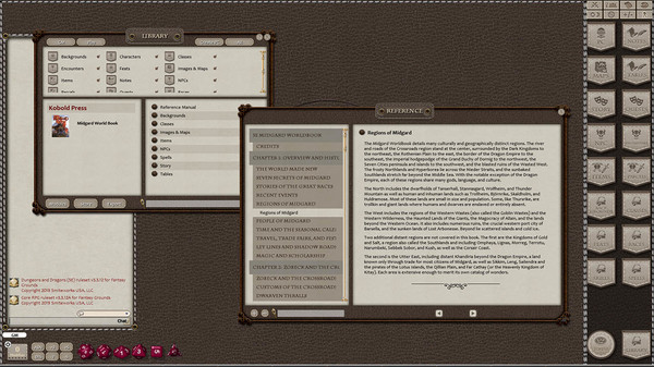 Screenshot z Fantasy Grounds - Midgard Worldbook Screenshot z Fantasy Grounds - Midgard Worldbook