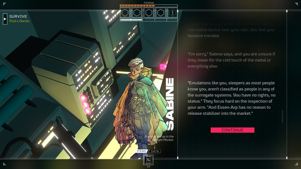 Screenshot z Citizen Sleeper