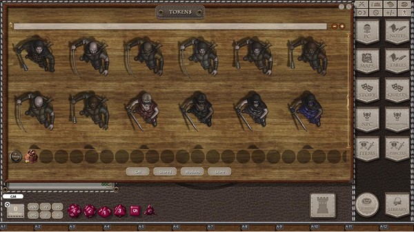 Screenshot z Fantasy Grounds - Jans Token Pack 23 - Thugs and Thieves