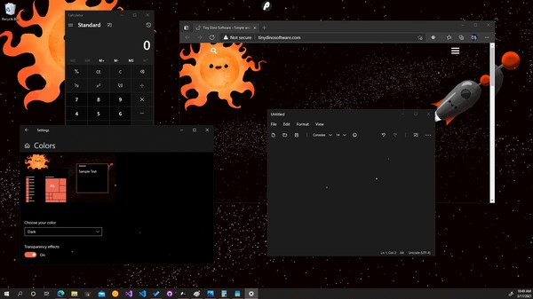 Screenshot z ParticuLights