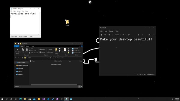 Screenshot z ParticuLights