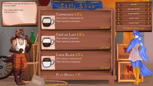 Screenshot z Birb Café Screenshot z Birb Café