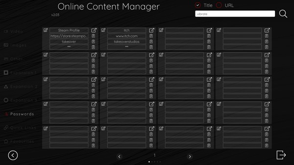 Screenshot z Online Adult Content Manager