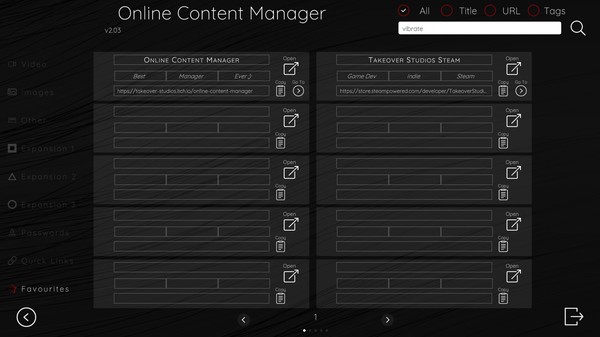 Screenshot z Online Adult Content Manager