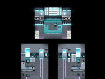 Screenshot z RPG Maker MV - KR Cyberpunk Tileset