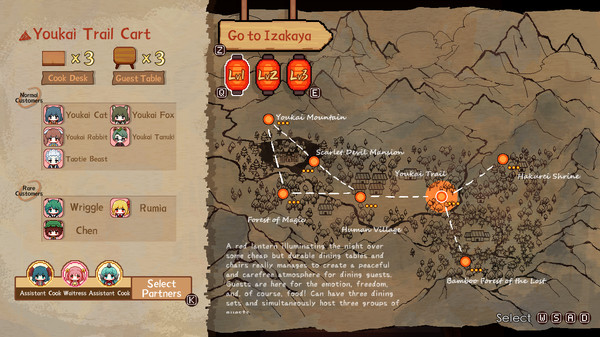 Screenshot z 东方夜雀食堂 - Touhou Mystia's Izakaya