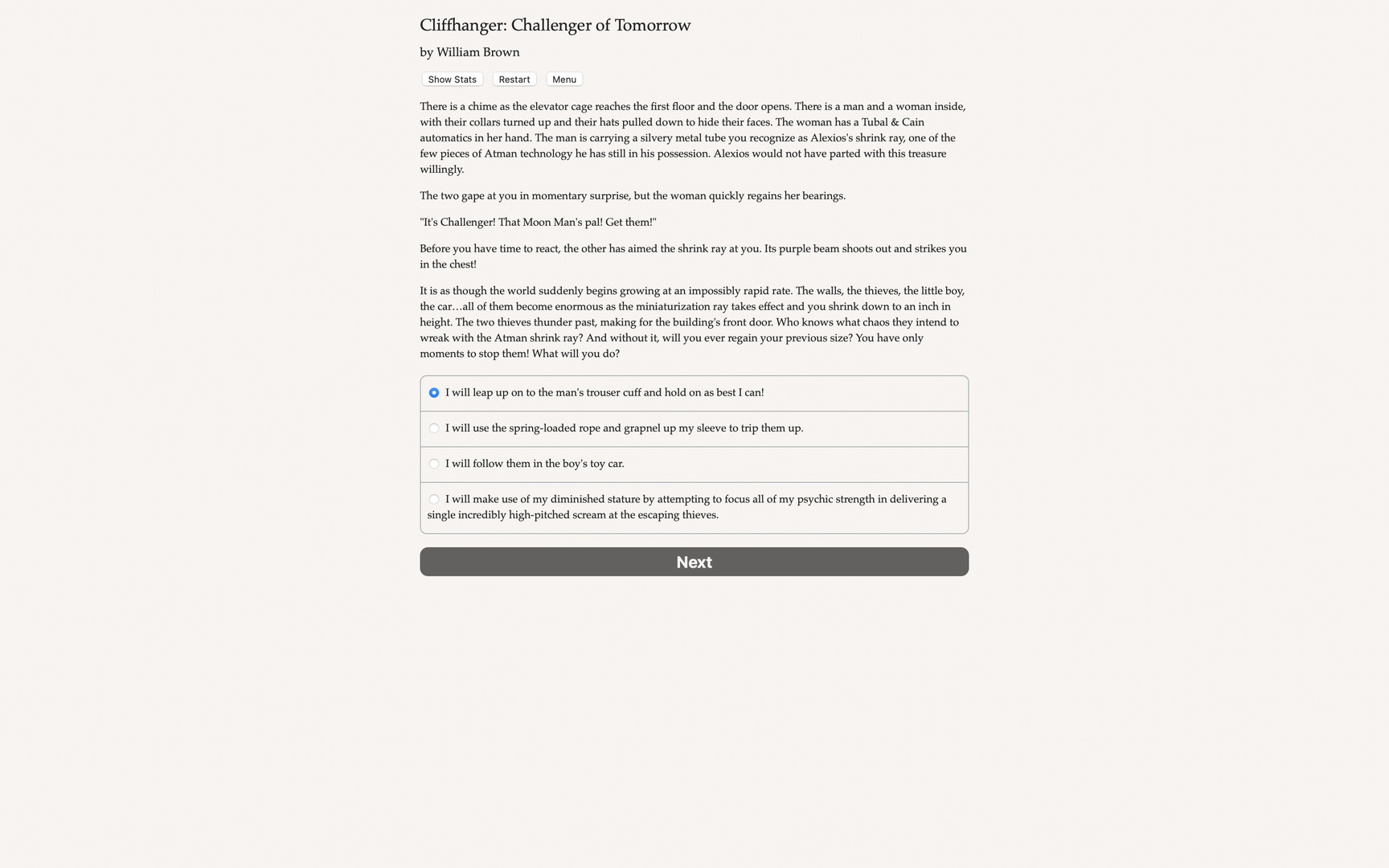 Cliffhanger: Challenger of Tomorrow screenshot #1