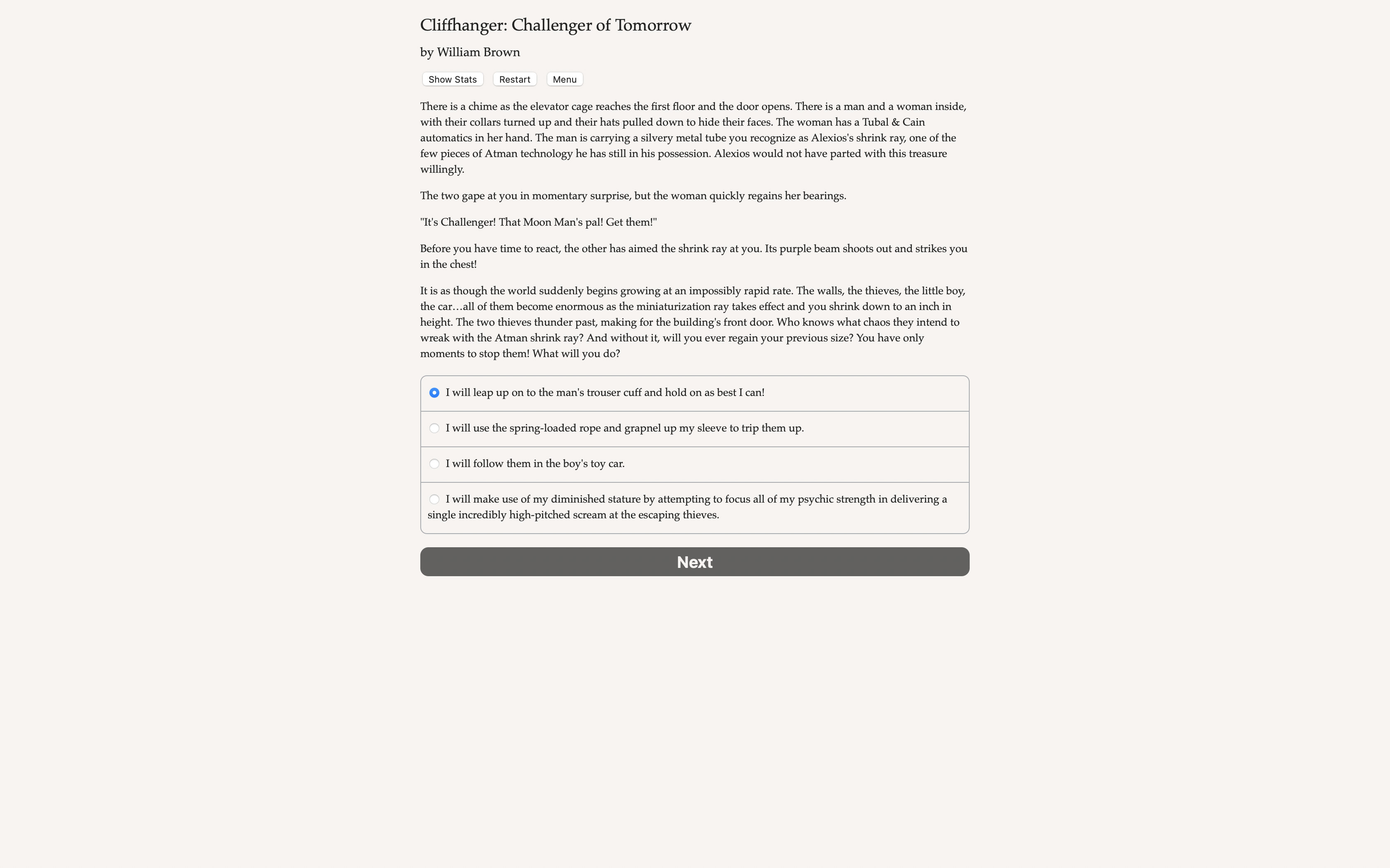 Cliffhanger: Challenger of Tomorrow