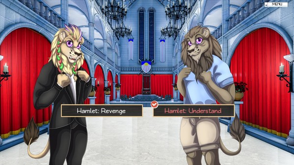 Screenshot z Furry Shakespeare: To Date Or Not To Date Spooky Cat Girls?