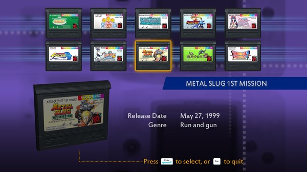 Screenshot z NEOGEO POCKET COLOR SELECTION Vol.1 Steam Edition