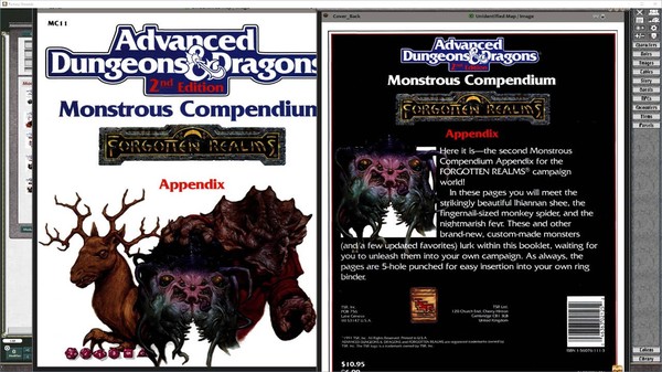 Screenshot z Fantasy Grounds - MC11 Monstrous Compendium Forgotten Realms Appendix (2E)