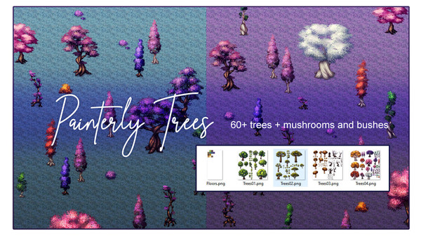 RPG Maker MV - Painterly Trees Asset Pack