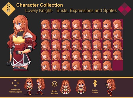 KHAiHOM.com - RPG Maker MZ - Lovely Knights Character Assets