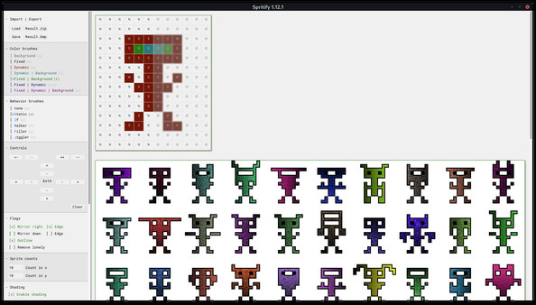 Screenshot z Spritify Screenshot z Spritify