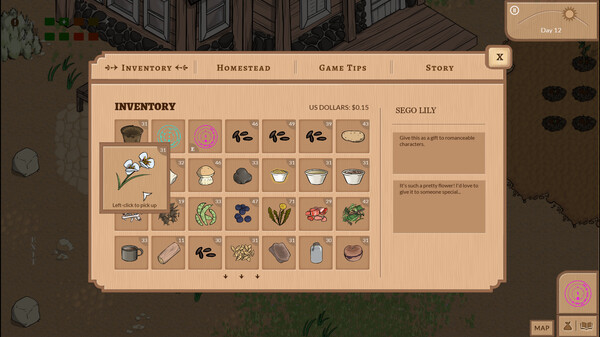 Screenshot z Veil of Dust: A Homesteading Game