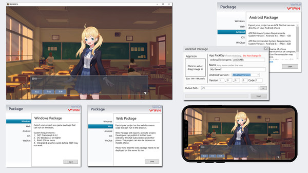 Screenshot z iFVN-AVG文字游戏制作工具 Screenshot z iFVN-AVG文字游戏制作工具