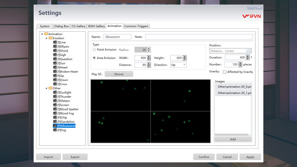 Screenshot z iFVN-AVG文字游戏制作工具 Screenshot z iFVN-AVG文字游戏制作工具