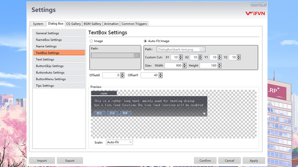 Screenshot z iFVN-AVG文字游戏制作工具 Screenshot z iFVN-AVG文字游戏制作工具