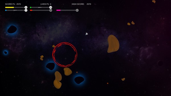 Screenshot z Asteroid Blasters