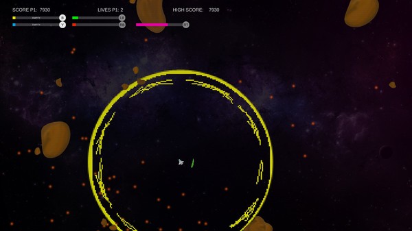 Screenshot z Asteroid Blasters