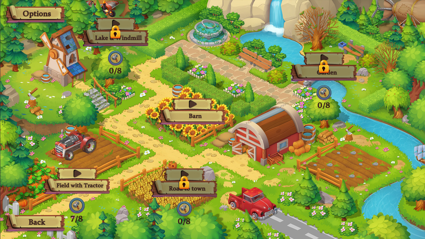 screenshot of Adventure Mosaics. Granny’s Farm 6