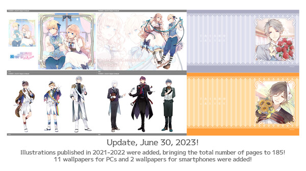 Screenshot z TAISHO x ALICE Digital Artbook