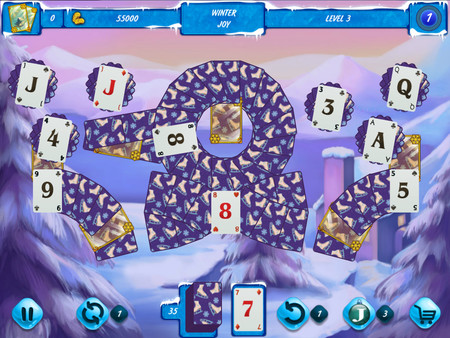Screenshot z Solitaire Jack Frost Winter Adventures 2
