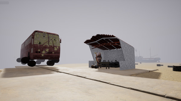 Screenshot z Bus stop in the fog