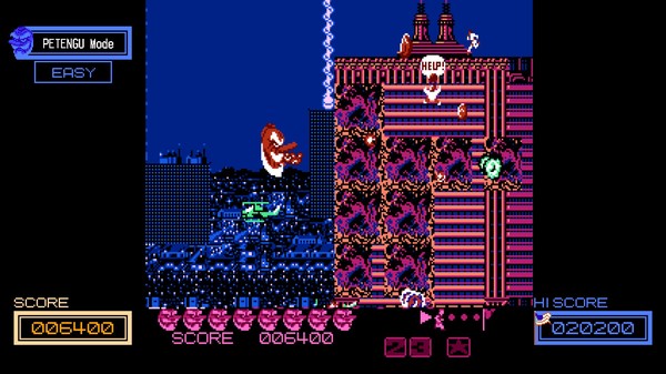 Screenshot z Abarenbo Tengu & Zombie Nation