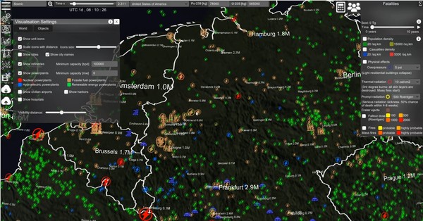 Nuclear War Simulator — скриншот 3