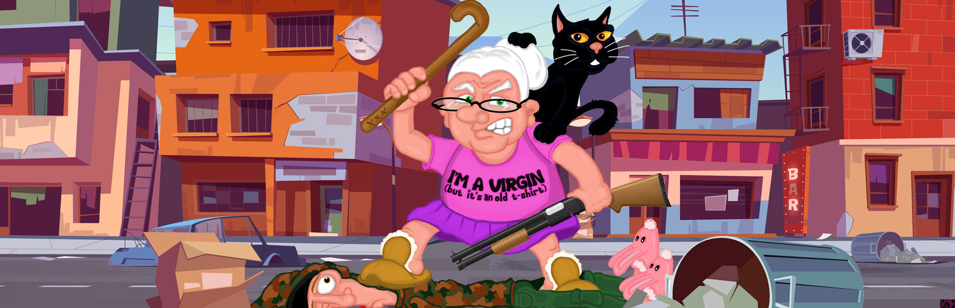 GrandMa Badass - a crazy point and click adventure