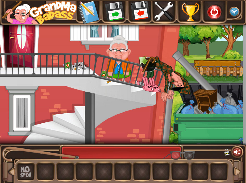 #4. GrandMa Badass - a crazy point and click adventure (Steam) Podle: Adipson Studio