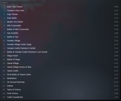 Hanako: Honor & Blade Soundtrack