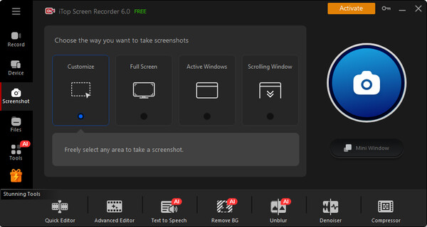 iTop Screen Recorder for Steam