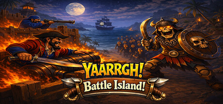 YAARRGH! Battle Island!: 海賊となり、迫りくる骸骨の大群から島を守り抜け!