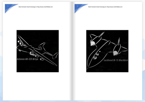 Screenshot z LineArt Jigsaw Puzzle - Airplanes ArtBook