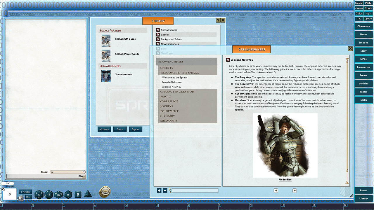 Fantasy Grounds - Sprawlrunnersのスクリーンショット 1