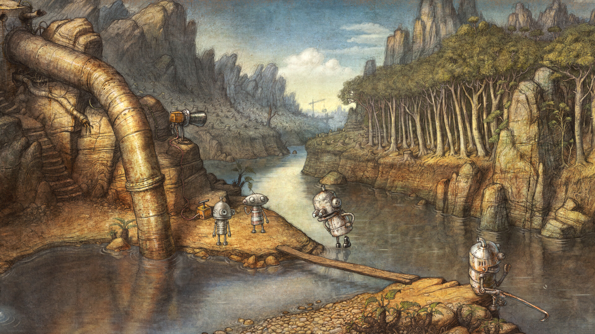 Una schermata di Machinarium 2, l'avventura disegnata a mano di Amanita Design