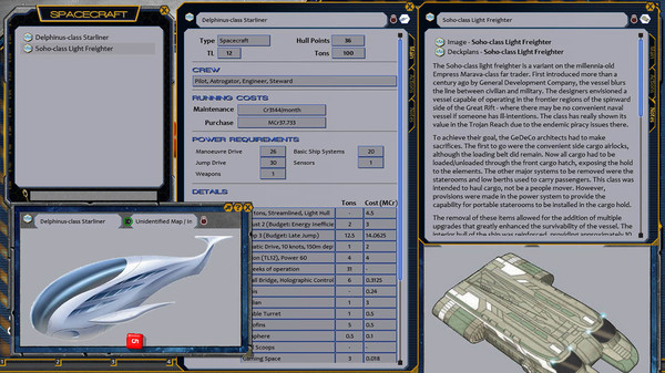 Screenshot z Fantasy Grounds - Journal of the Travellers' Aid Society Volume 1