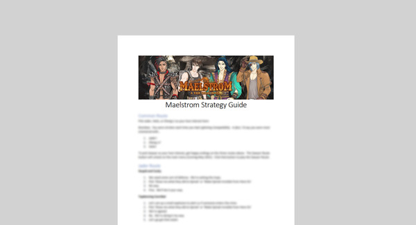 Maelstrom Strategy Guide
