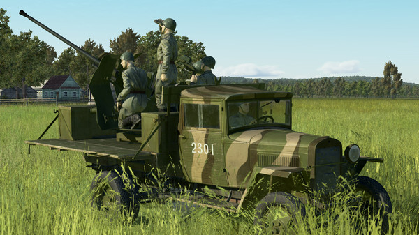 Screenshot z IL-2 Sturmovik: GAZ-MM 72-K Anti-Aircraft Gun