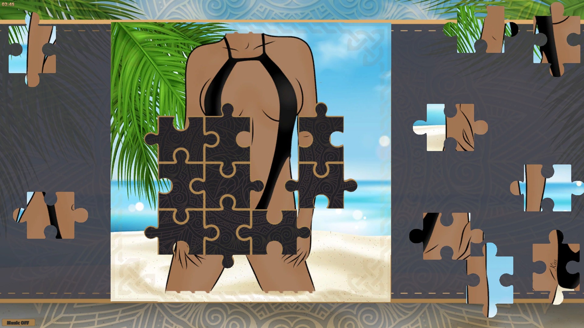 LineArt Jigsaw Puzzle - Erotica Summer screenshot #2