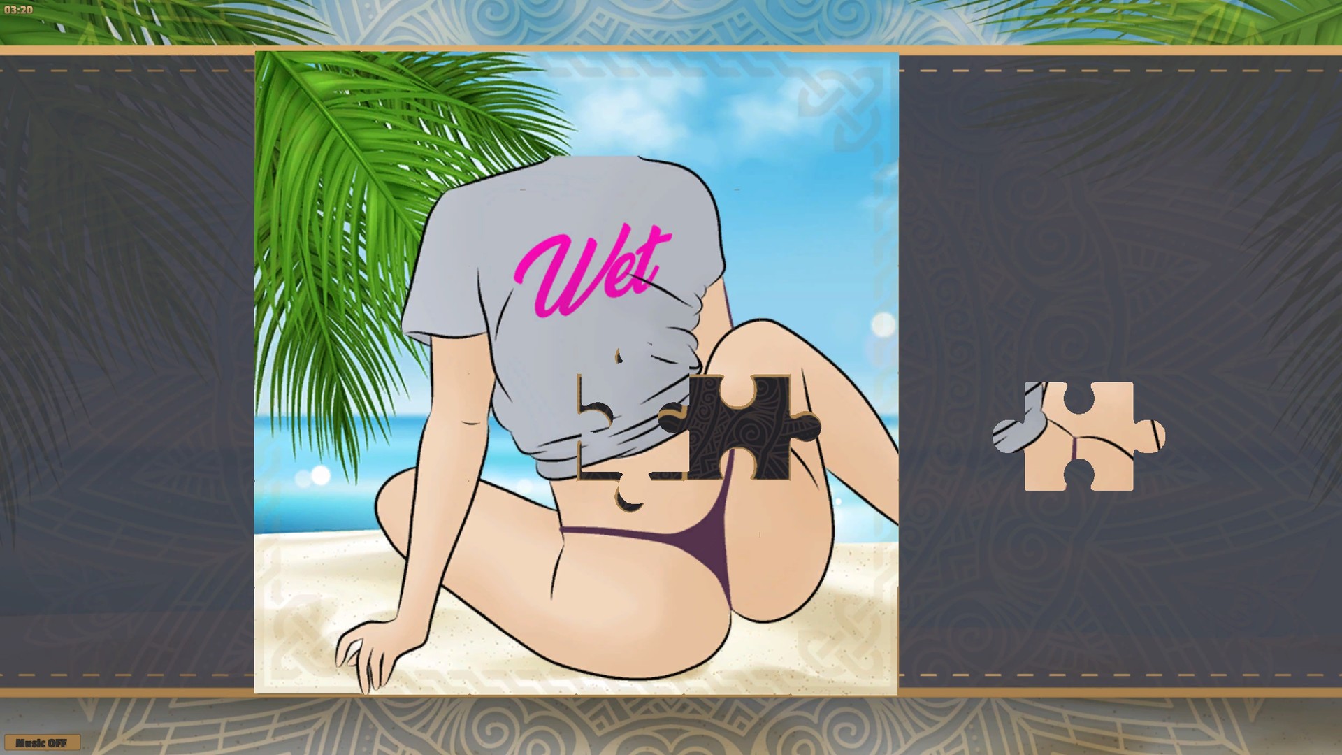 LineArt Jigsaw Puzzle - Erotica Summer screenshot #4