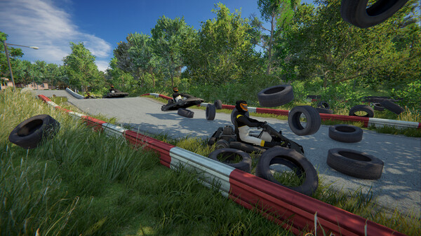 Screenshot of Karting4Fun gameplay showing in-action mechanics