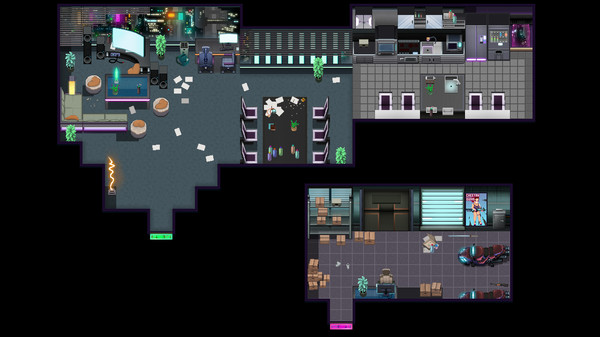 Screenshot z RPG Maker MV - Winlu Cyberpunk Tileset - Interior Screenshot z RPG Maker MV - Winlu Cyberpunk Tileset - Interior